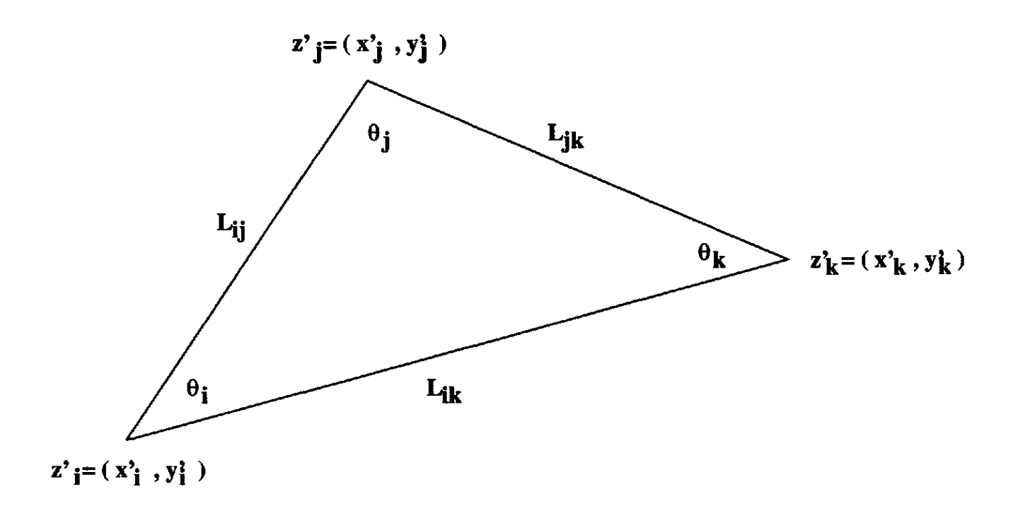 大地测量三角形示意图